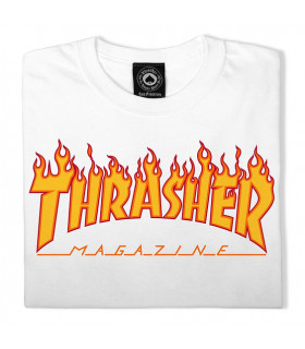 Thrasher Flame Logo T-shirt wht Thrasher - 2
