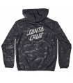 Santa Cruz Partial Dot Hooded Windbreaker Jacket Camo Blk