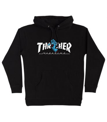 Sudadera Santa Cruz x Thrasher Screaming Logo Hooded Black