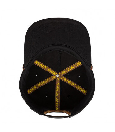 Santa Cruz Reverse Dot Eco Snapbacksd Mid Profile Hat Eco Black