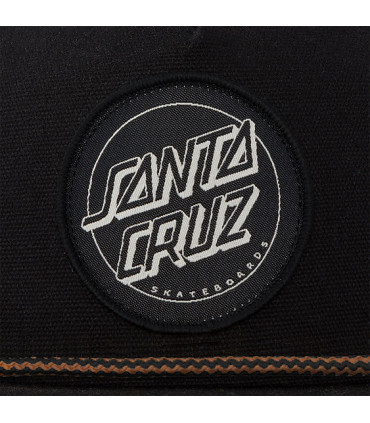 Santa Cruz Reverse Dot Eco Snapbacksd Mid Profile Hat Eco Black